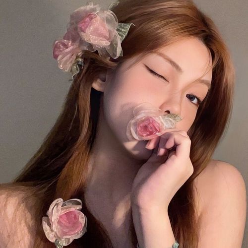 Rose hairpin female flower hair accessories fairy forest style super fairy side clip hairpin new year seaside headdress little girl