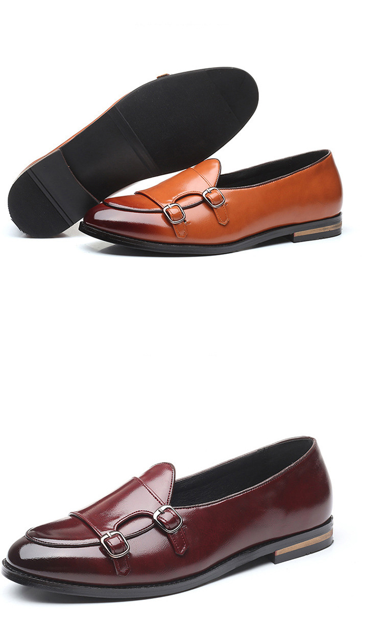 Lederschuhe Britischen Bean Schuhe Mode Gürtel Doppelschnalle kleine Lederschuhe_voghion.com