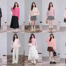 深圳南油秋冬装上衣软糯慵懒针织衫毛衣女韩版品牌女装尾货批发