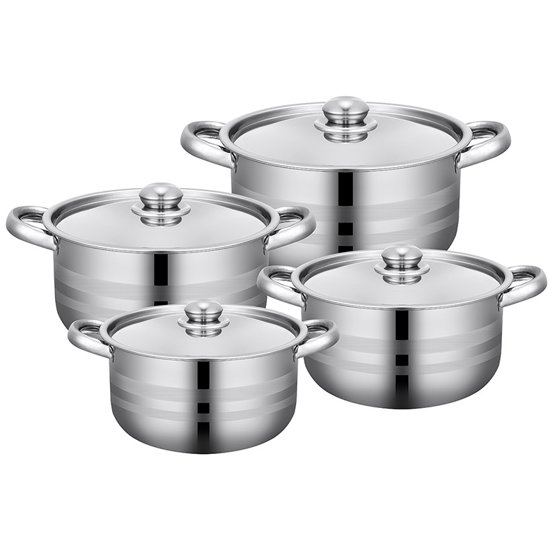 De estilo europeo de lujo ligero de 10 piezas de juego de ollas de 10 piezas antiadherente wok olla de sopa plana antiadherente pan transfronterizo venta caliente