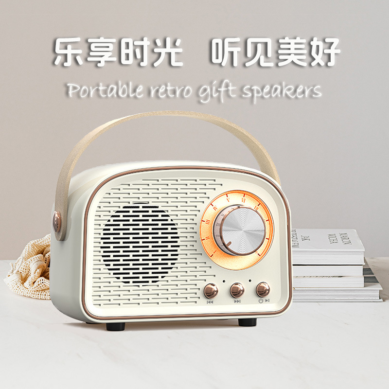 Cross-Border Retro Wood Grain Bluetooth Speaker Radio Mini Wireless Card Desktop Home Small Audio Gift Outdoor Cross-Border Retro Wood Grain Bluetooth Speaker Radio Mini Wireless Card Desktop Home Small Audio Gift Outdoor
