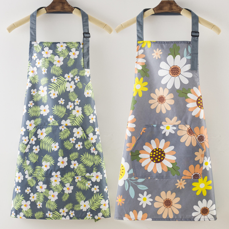 Fashionable Waterproof Apron for Home Summer Thin Kitchen Special Oil-Proof and Anti-Fouling Japanese Style Women's Work Clothes 2025 New Style