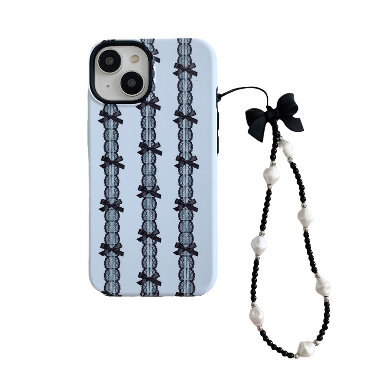 Cover smartphone lusso con fiocco in pizzo per iphone pro max_voghion.com