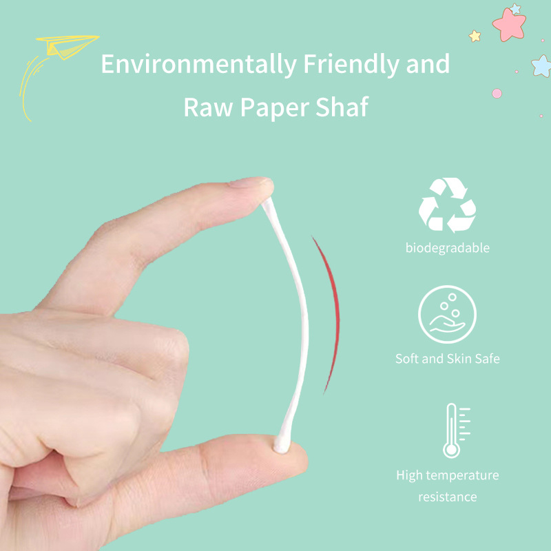 Baby cotton swabs, baby double-headed ear scoop cotton swabs, cleaning ear picks, newborn children's boogers cotton swabs