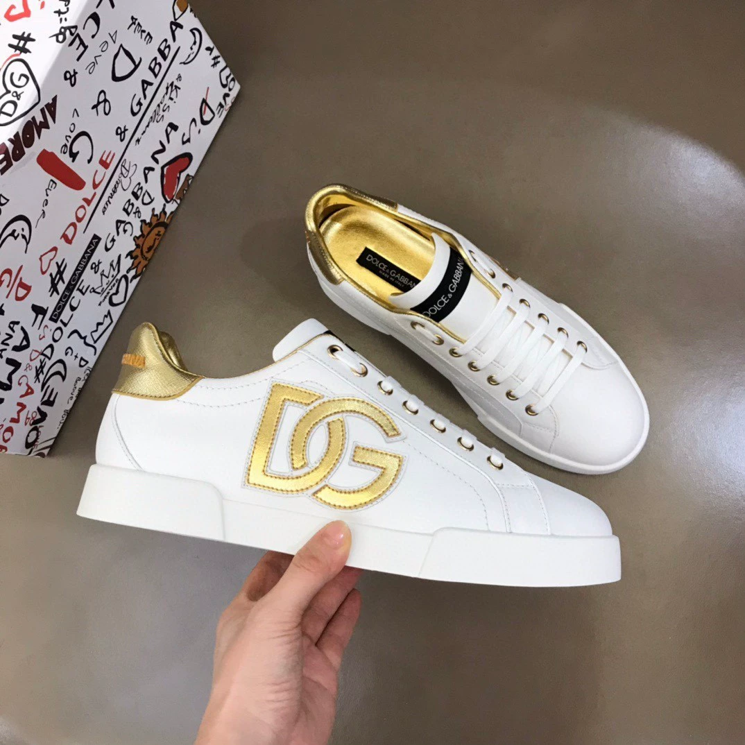 Мужская спортивная повседневная обувь из натуральной кожи бренда D, новые белые туфли, модные универсальные туфли без шнуровки из натуральной кожи Shopee敦煌