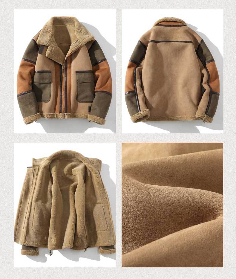 Herrjacka i stor storlek med päls och varmt sammetsfoder_voghion.com