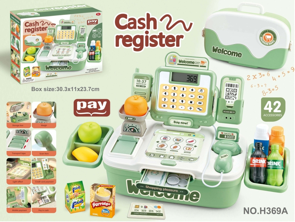 Caja registradora de supermercado transfronterizo juguetes de puzzle para niños caseros cajas caseras para niños juguetes caseros para niños y niñas