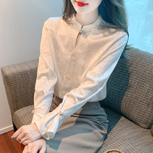 新中式旗袍国风上衣女高级感盘扣雪纺衬衫秋装2024年新款禅意小衫