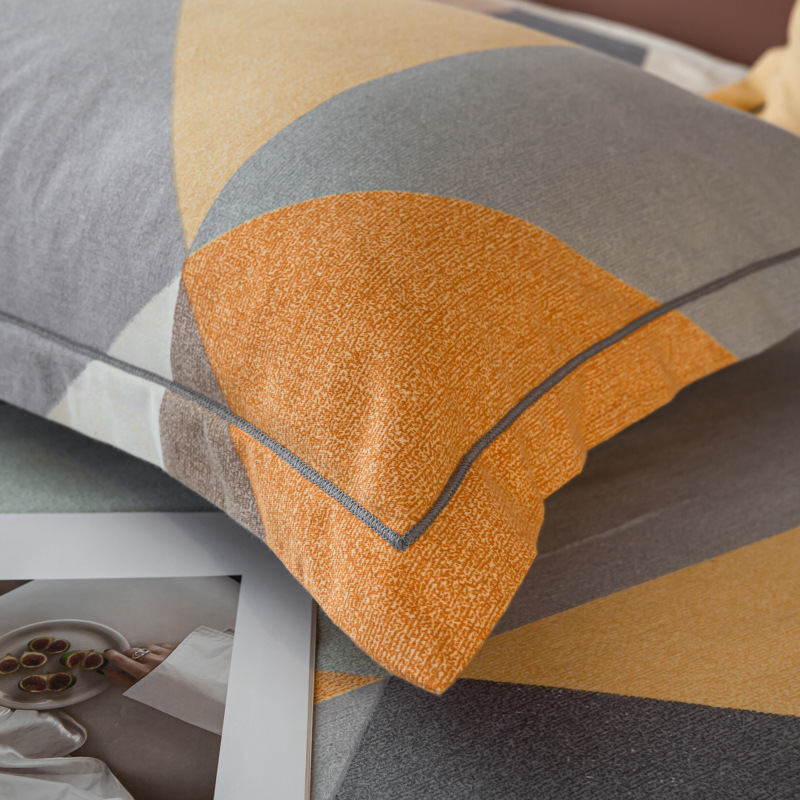 Pure cotton brushed pillowcase single piece thickened pillowcase one pair single household student dormitory pure cotton pillowcase wholesale