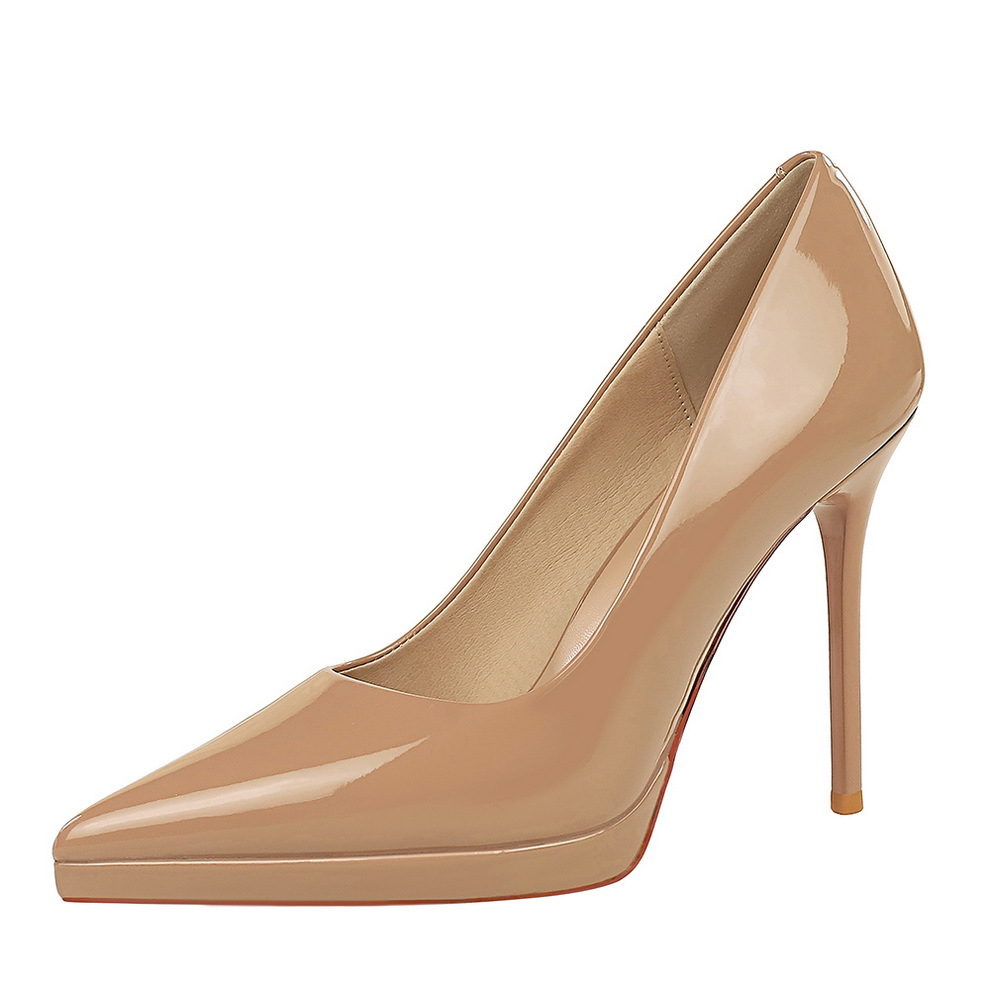 8511 European And American Style Fashion Party Women's Shoes Stiletto Ultra High Heels Waterproof Platform Patent_vogvips.com