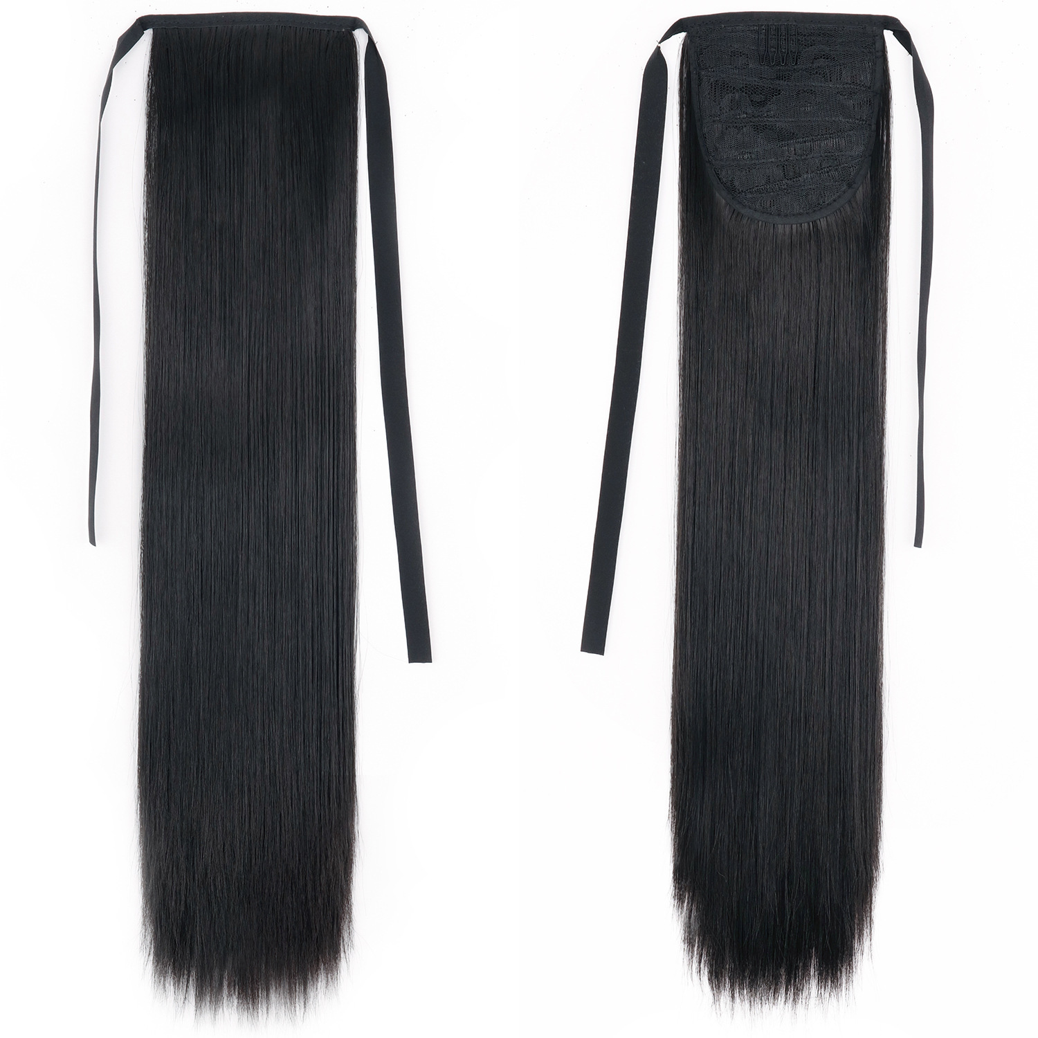 55CM larga correa tipo caballo pelucita trenzada pelucita de cabello recto pieza de alta temperatura seda caballo trenzado