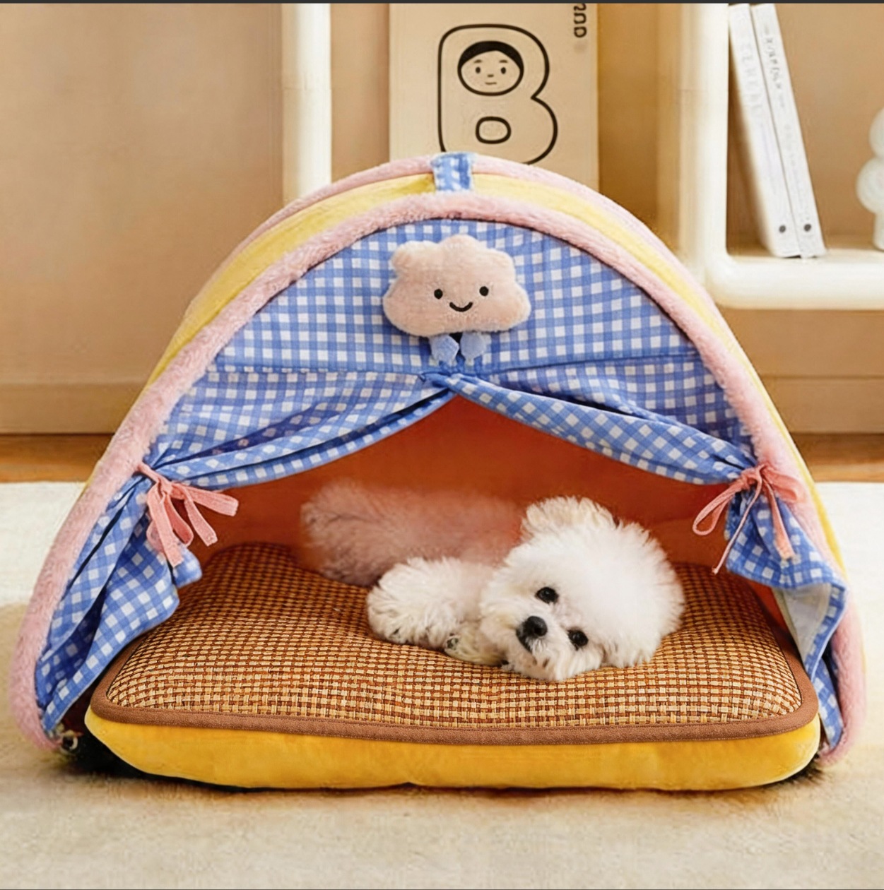 사계절 사용 가능한 고양이 집, 탈부착 및 세탁이 가능한 고양이 빌라 텐트, 고양이 수면용 반밀폐형 여름용 강아지 집, 애완동물 집 도매