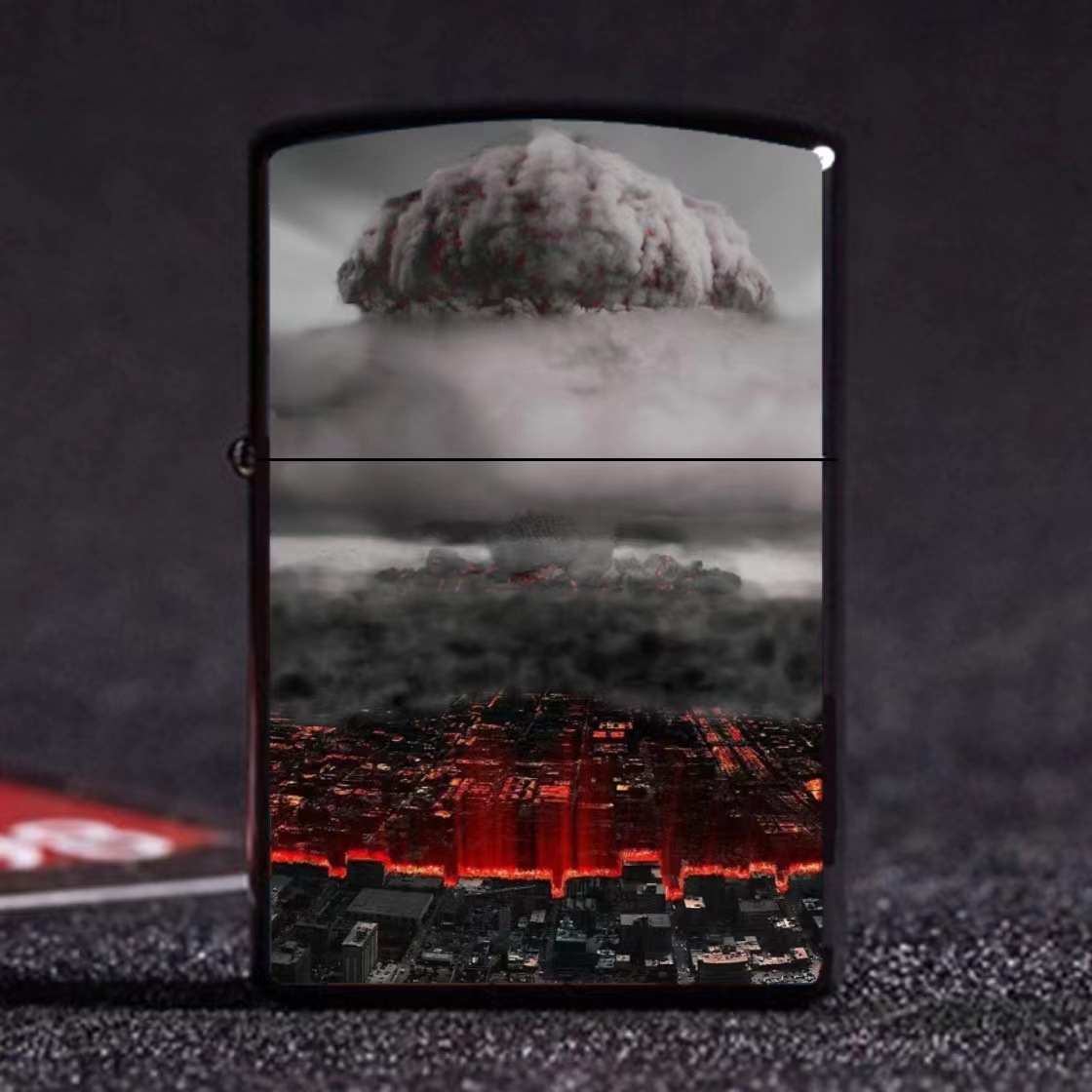 美麗的地球保護人類的海洋系列煤油機防風打火機 原子彈下無冤魂