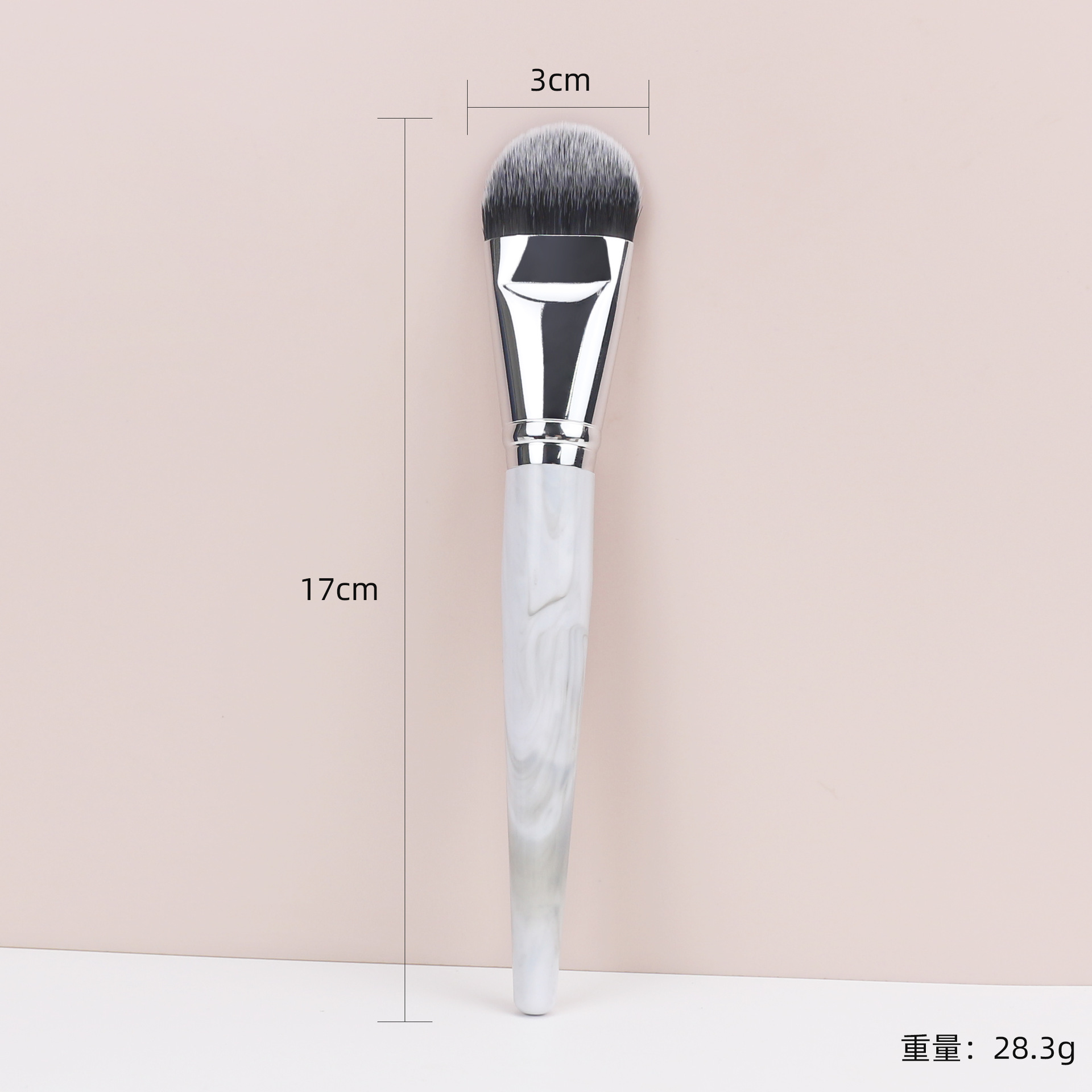 Cepillo de maquillaje multifuncional ultra delgado ensanchado sin marcas blanqueador no comer cepillo de base tipo lengua de polvo grande cepillo de máscara de pelo suave
