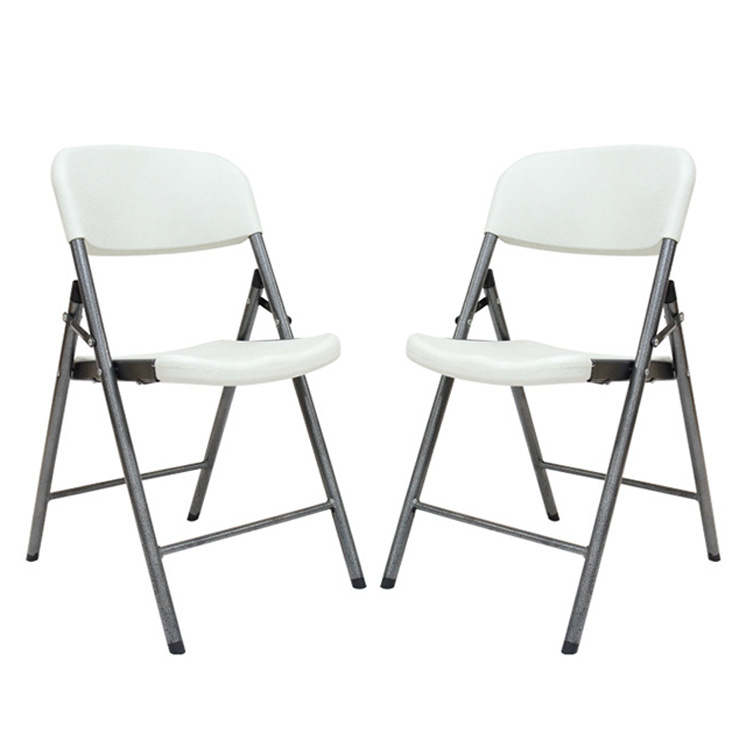 silla plegable portátil al aire libre silla plegable simple moldeada por soplado silla de capacitación silla de respaldo fábrica al por mayor image 3