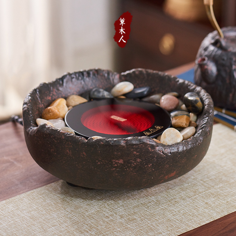Yue Heng Electric Pottery Stove Tea Stove Teapot Tea Pot New Style Vintage Old Rock Clay Pottery Stove Pottery Pot Kettle Tea Set