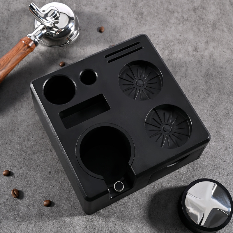 Cross-Border Abs Italian Coffee Machine Handle Square Press Powder Holder Drawer-Style Powder Distribution Tool Multifunctional Storage Base