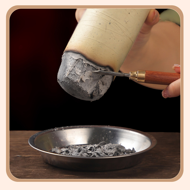 Moxa Cone Holder and Ash Tray Set Handheld Moxibustion Tool with Three-Prong Cone Tip for Home Use preparation