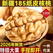 新疆185纸皮核桃阿克苏薄皮核桃零食特产生核桃新鲜一件代发