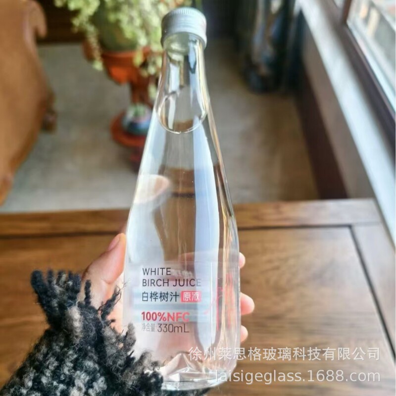 スポット卸売ガラスボトル Ebay ミネラルウォーター透明飲料ボトルサブボトル空ボトル印刷可能なロゴ生産包装|undefined
