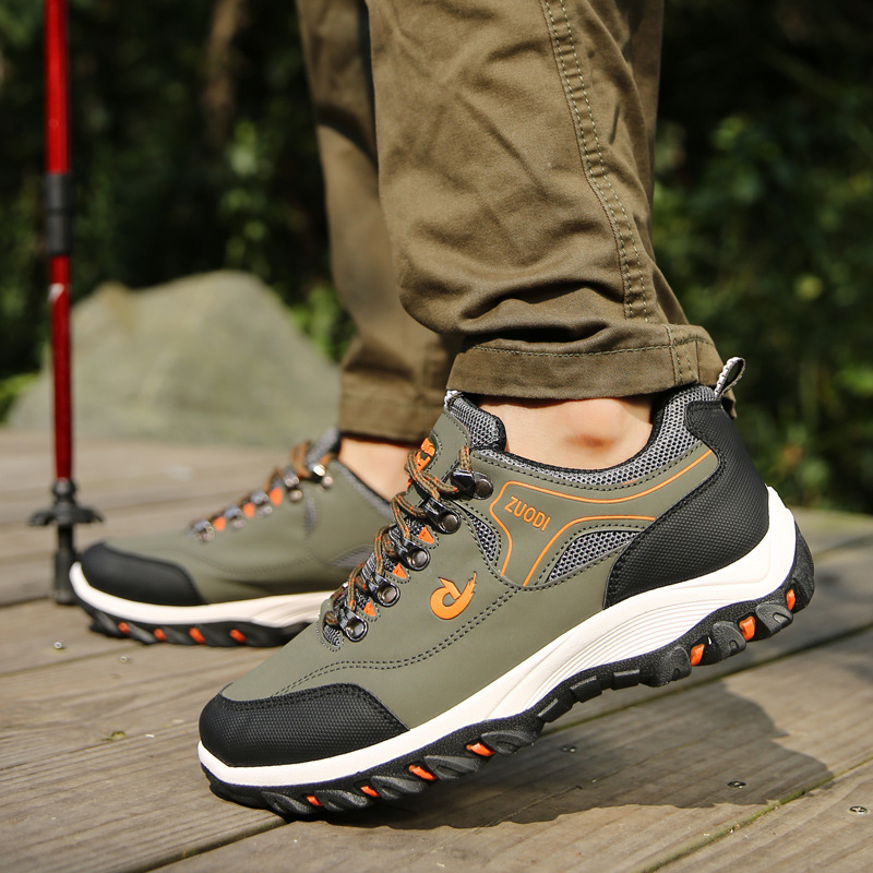 Amazon foreign trade generation Spring and Autumn plus size men's shoes low-top outdoor hiking shoes leather surface sneaker hiking shoes Amazon foreign trade generation Spring and Autumn plus size men's shoes low-top outdoor hiking shoes leather surface sneaker hiking shoes
