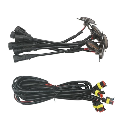 Car Grille Lights Off-Road Vehicle: Gündüz işıqları - single-light-blackened-shell-yellow-light