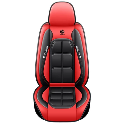 Pu Leather Car Seat Cushion, Seat cushion, seat cover - red-and-black-single-seat-universal-model