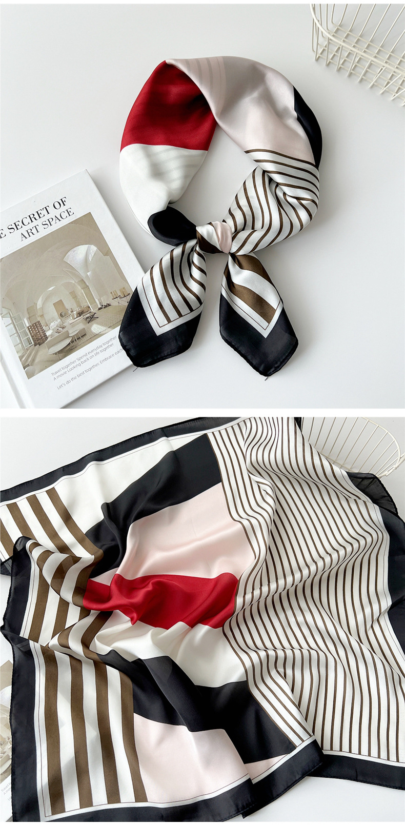 All Seasons Season Women's Gender Women's Preppy Style Sweet Simple Style Plant Polyester Printing Silk Scarf