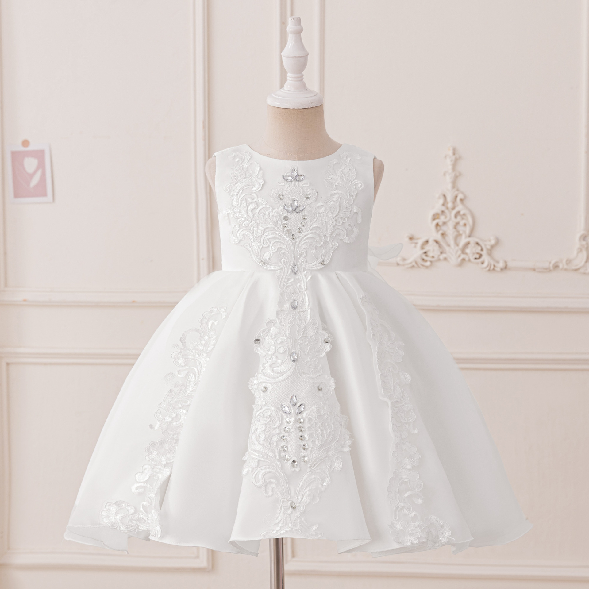 Niña vestido de boda floral, vestido de novia, vestido de princesa de un aniversario, bebé