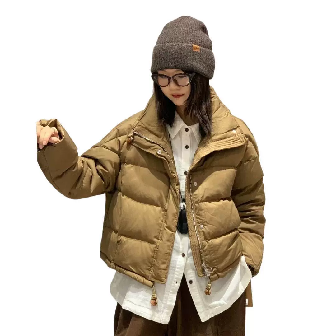 Fashionable down jacket, drawstring