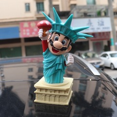 GK Super Mario Mario Cos Statue of Liberty Car Model Desktop Ornament Figure