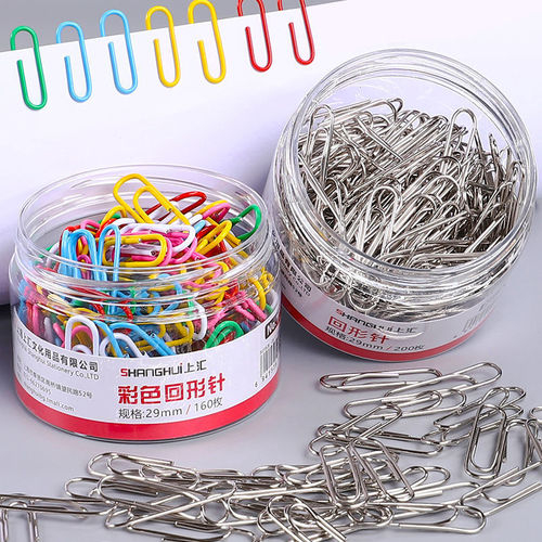 Colorful metal pins, clips, U-shaped pins, rust-proof large rotating clips, invoice clips, office supplies, wholesale