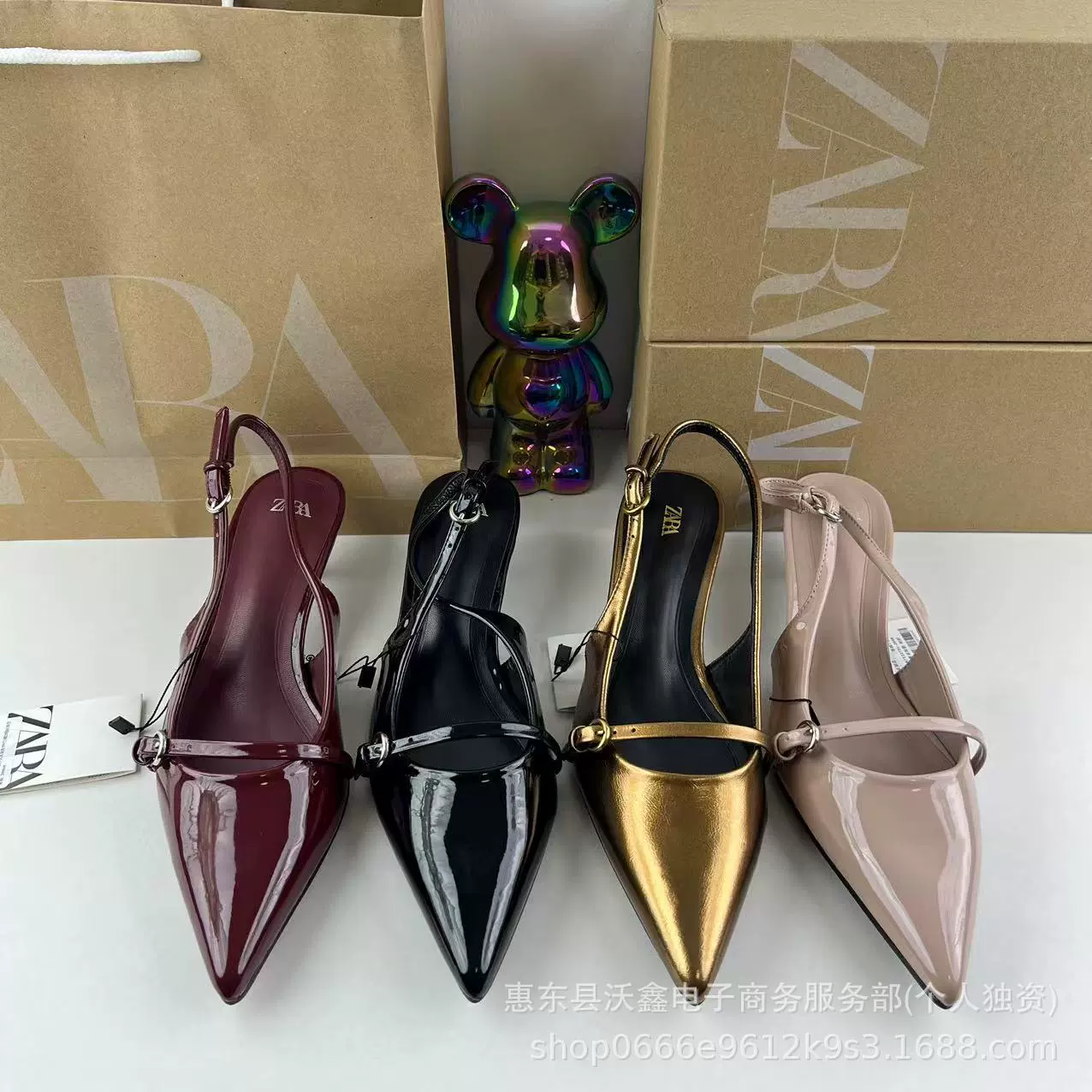 Новые женские туфли ZAR весна, бордовые, модные, популярные мюли, ретро, заостренный носок, каблук-китен, высокие каблуки