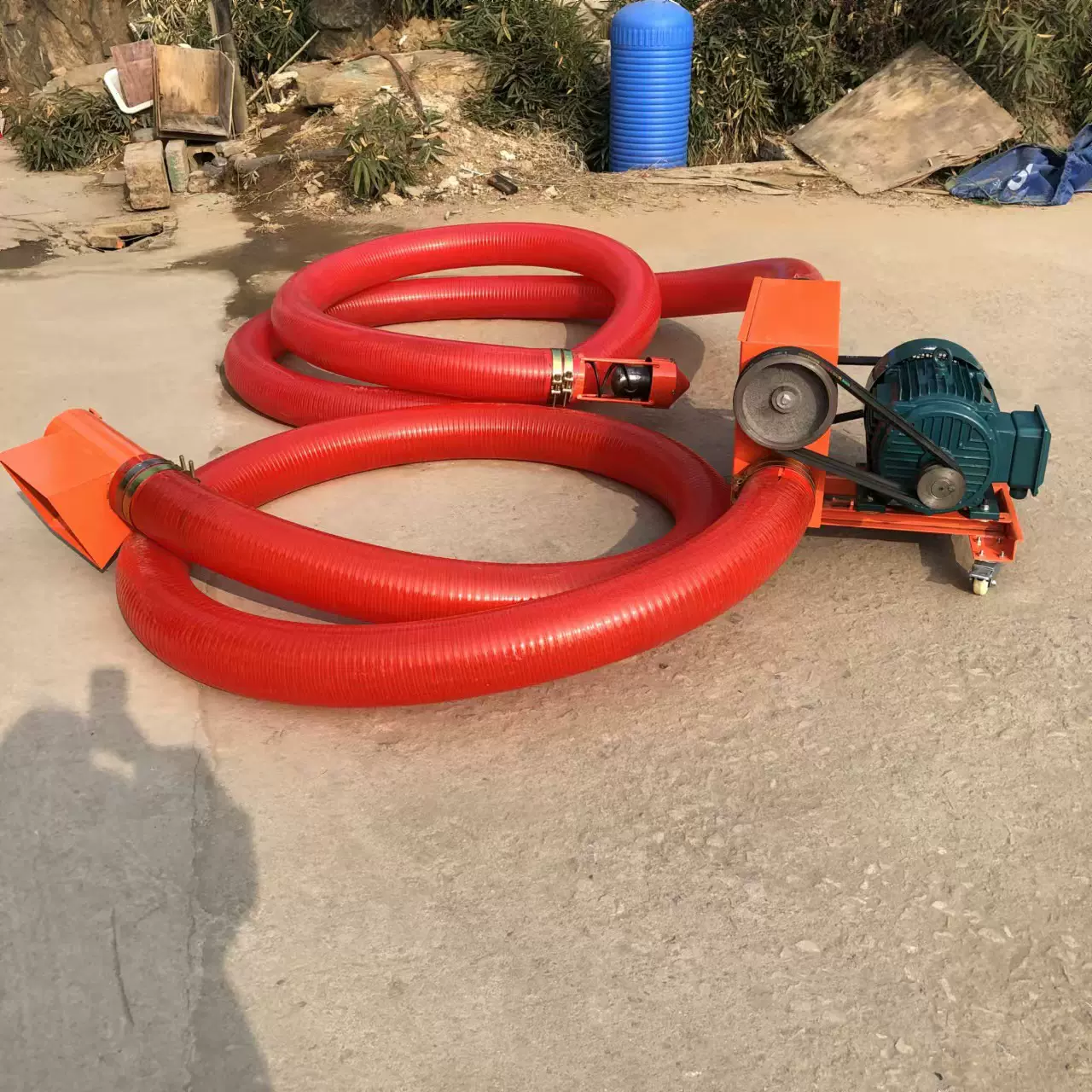 双管抽粮机中驱吸沙机厂家工业软管大功率移动式抽干沙湿沙机