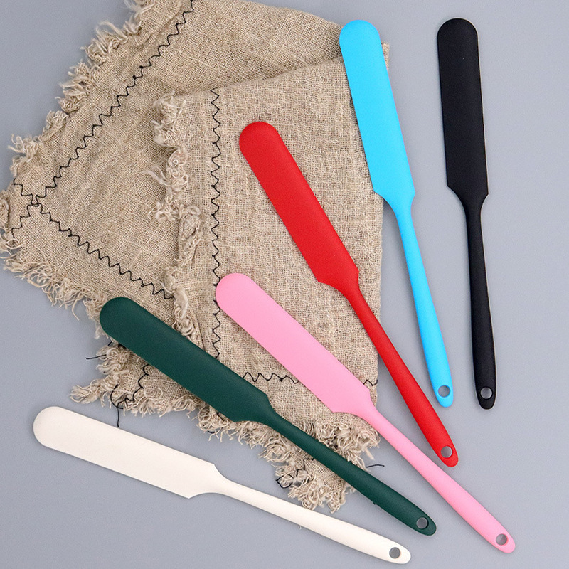 Small Silicone Long Spatula Flour Integrated Jam Small Spatula Cup Wall Long Spatula Baking Tool Cake Wiper