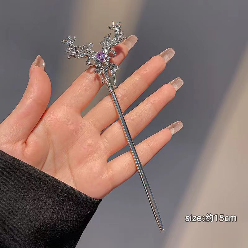 Nuevo estilo chino metal líquido mariposa horquilla estilo Nacional tocado de alto grado diseño nicho estilo antiguo accesorios para el cabello para las mujeres verano