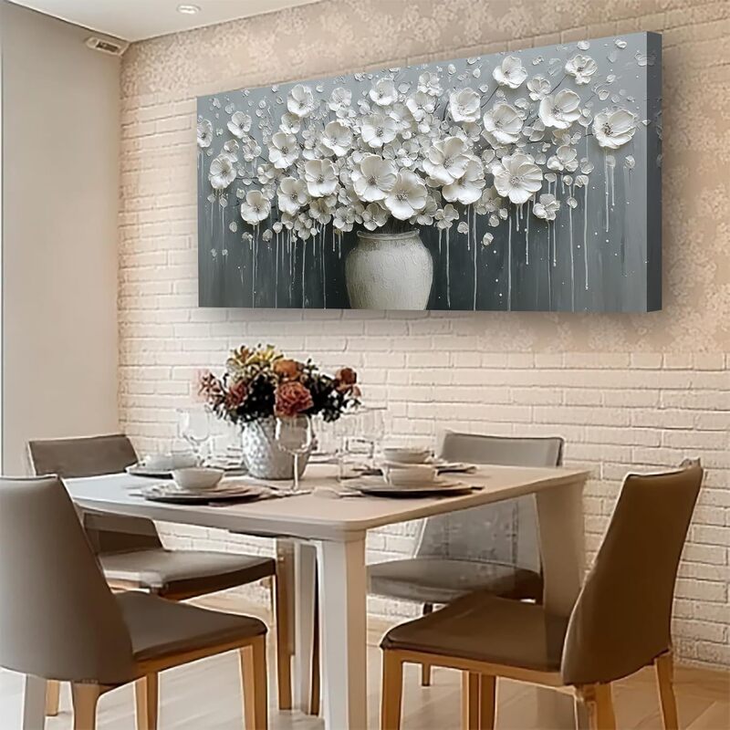 White Vase Picture Print Canvas Wall Art for Living Room, Dining Room, Office, Study, Bedroom Decoration Prints White Vase Picture Print Canvas Wall Art for Living Room, Dining Room, Office, Study, Bedroom Decoration Prints