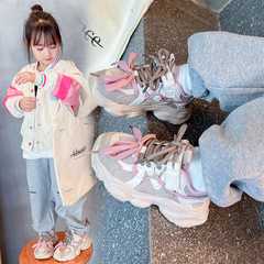 Children's Sneakers 2024 Spring New Running Shoes for Big and Small Kids, Unisex, Dad Shoes Soft Sole