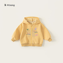 宥宝童装女童外套秋装新款女宝宝上衣绣花小女孩衣服儿童连帽卫衣