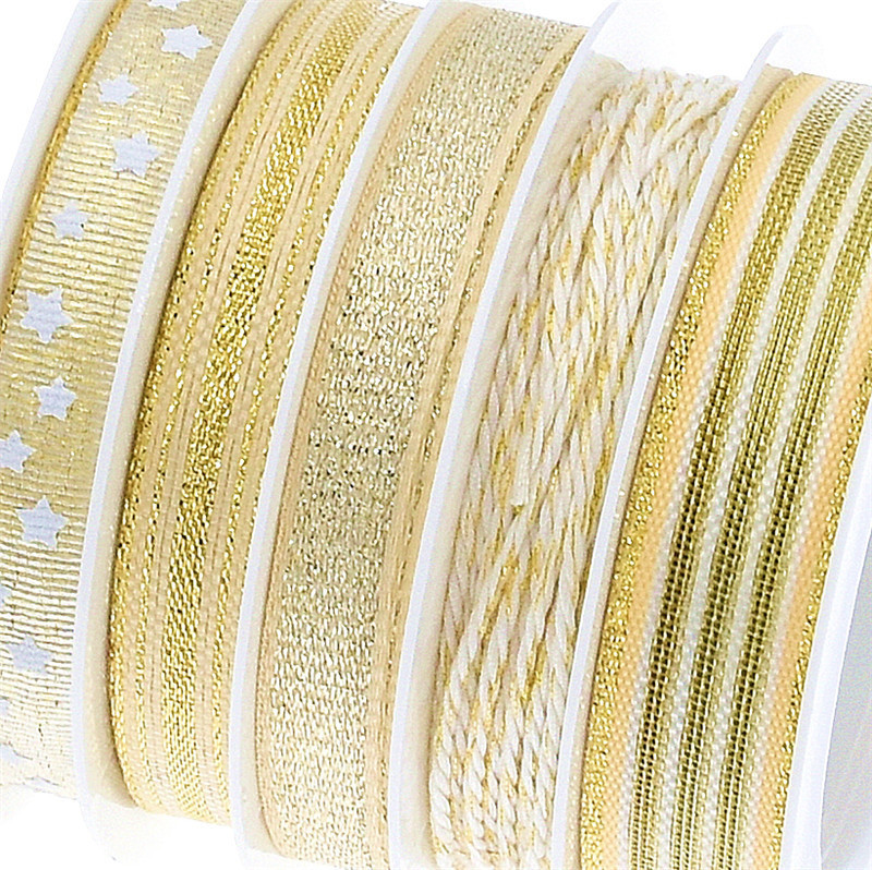 Amazon Navidad decoración cinta set espuma dorada pentagramas dorados cebolla hilo mezclado en stock cinta nueva