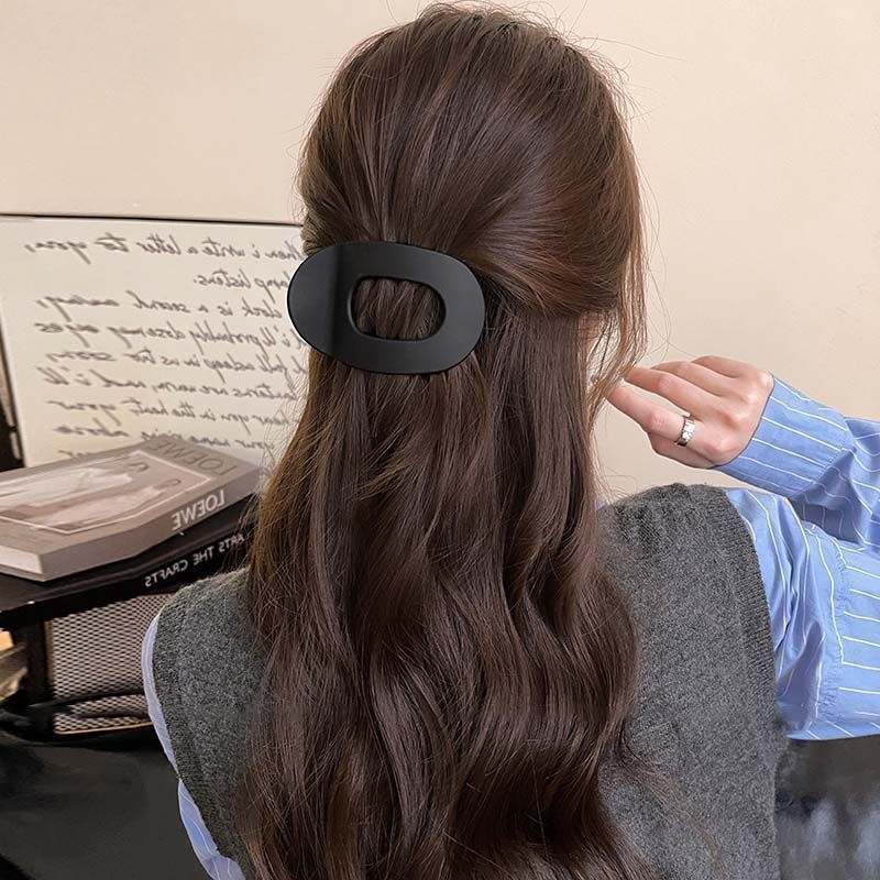 Pinzas para el cabello coreanas exquisitas y de alta gama para mujer, versátiles para peinados recogidos en la parte posterior de la cabeza, pinzas de tiburón, tamaño extragrande para cabello grueso, pinzas de garra, horquillas.