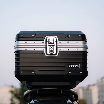 Imitation Aluminum Alloy Tail Box Plastic Motorcycle Trunk Tool Box Storage Box Suitcase Waterproof Seal