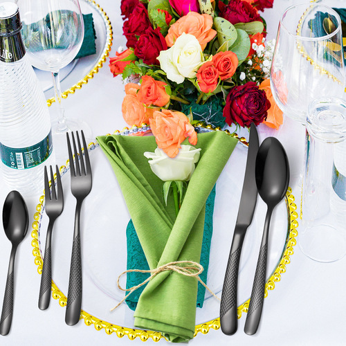 Cross-border manufacturer Xingzuan stainless steel tableware set 20/40 pieces hotel household western dining steak knife fork spoon 