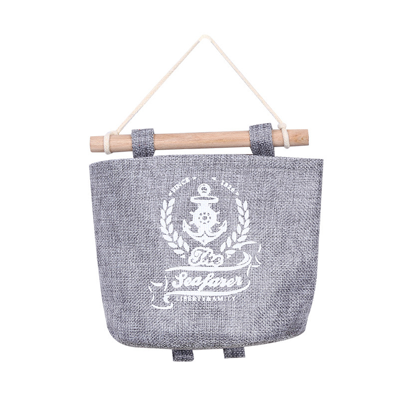 Comercio exterior transfronterizo creativo simple algodón Lino misceláneas bolsa de almacenamiento bolsa colgante almacenamiento en el hogar bolsa colgante tela cesta colgante fabricante