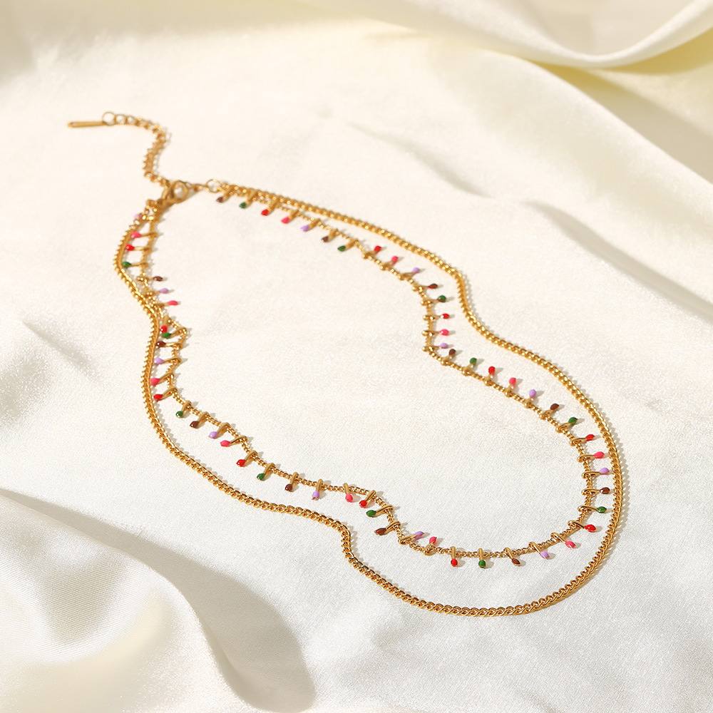 Fashion Geometric Stainless Steel Necklace Plating Stainless Steel Necklaces