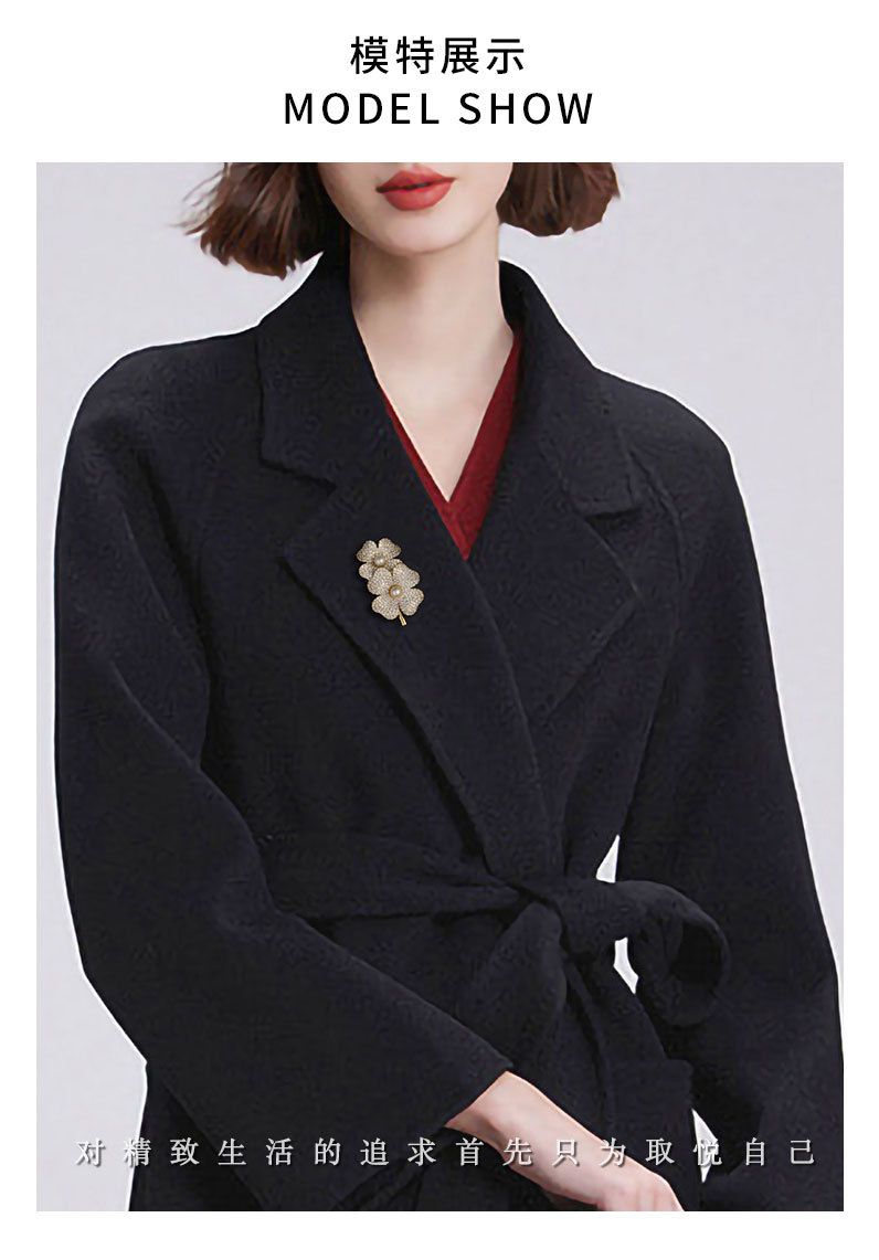 法式复古幸运草胸针小众时尚百搭四叶草胸花新品网红潮