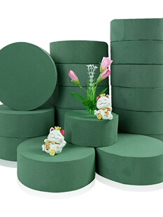 Rich Cake Flower Mud Material Flower Arrangement Round Foam Flower Mud Mud Block Blessing Bucket Flower Hug Base