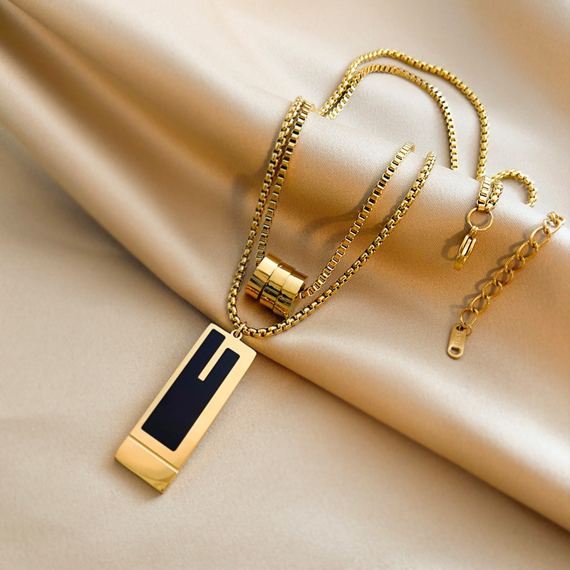 Designer Style Design High Grade Sweater Chain Jewelry Light Luxury Double Layer Long Necklace Accessories_voghion.com
