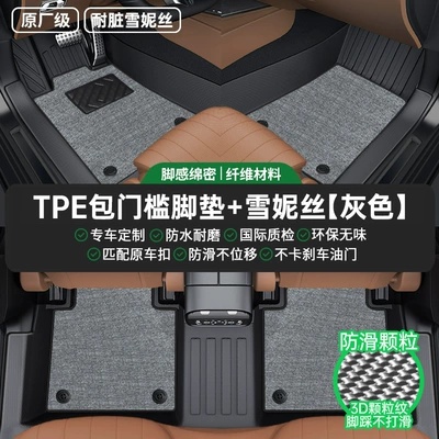 Blanket A4L Magotan Q5L — Universal Foot Pad - double-layer-thickened-anti-slip-particles-pure-gray-snowy-tpe-wrapped-threshold-mats