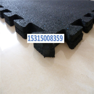 Splicable Gym Indoor Buckle Floor Mat/Safety Rubber Mat/Impact-Resistant Elastic Sports Rubber Floor J